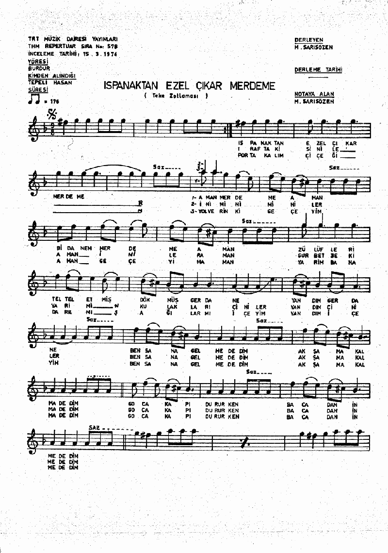 ISPANAKTAN EZEL ÇIKAR MERDEME