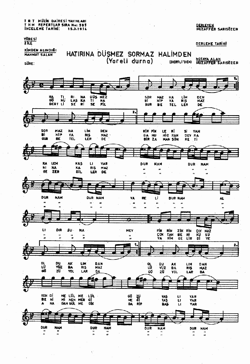 HATIRINA DÜŞMEZ SORMAZ HALİMDEN