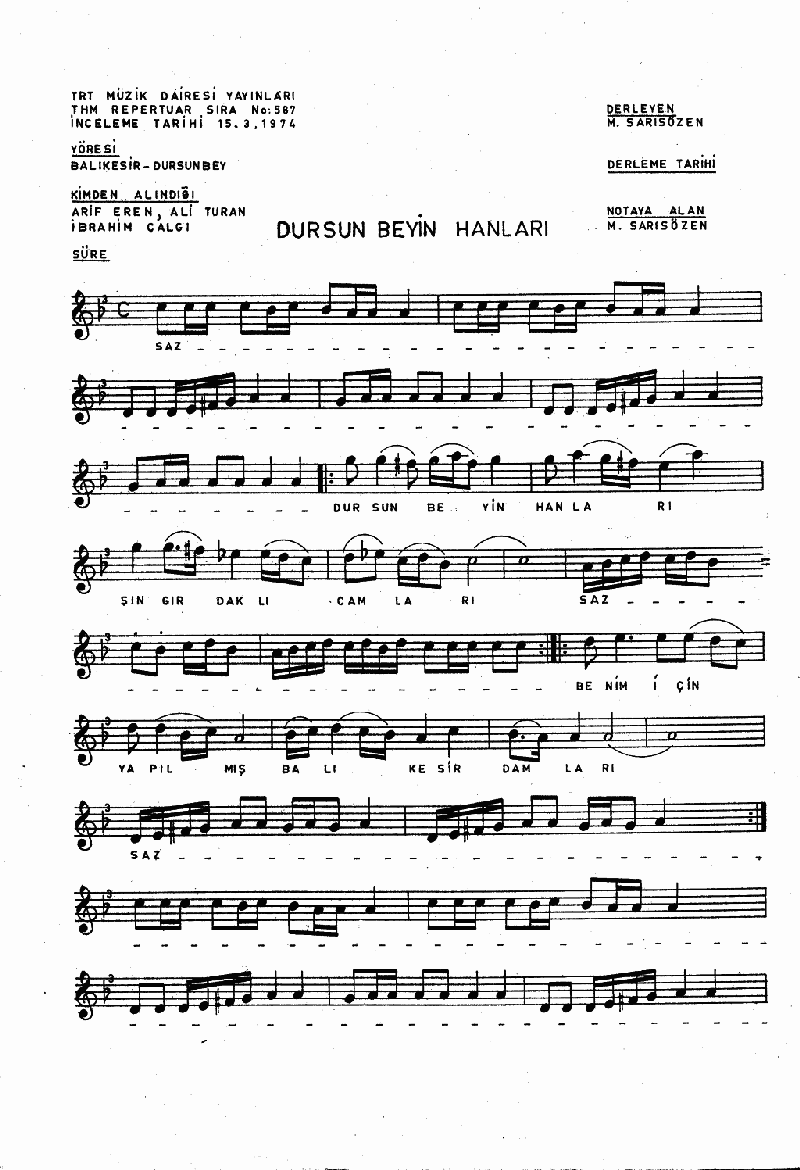 DURSUNBEY'İN HANLARI