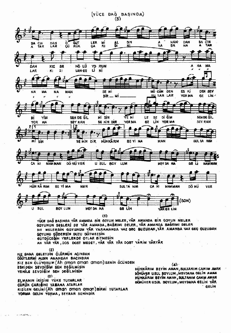 YÜCE DAĞ BAŞINDA BİR GOYUN MELER