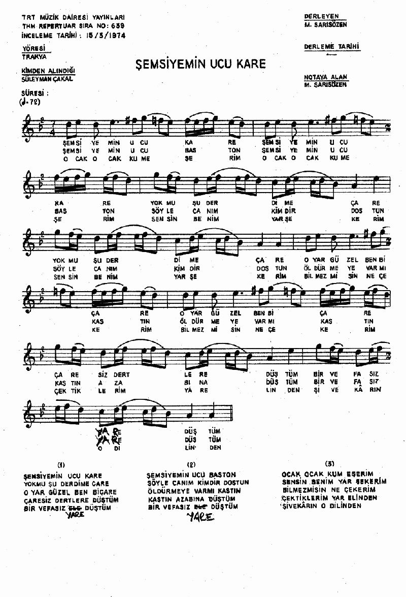 ŞEMSİYEMİN UCU KARE