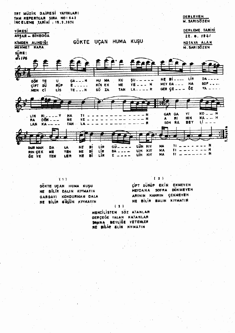 GÖKTE UÇAN HUMA KUŞU