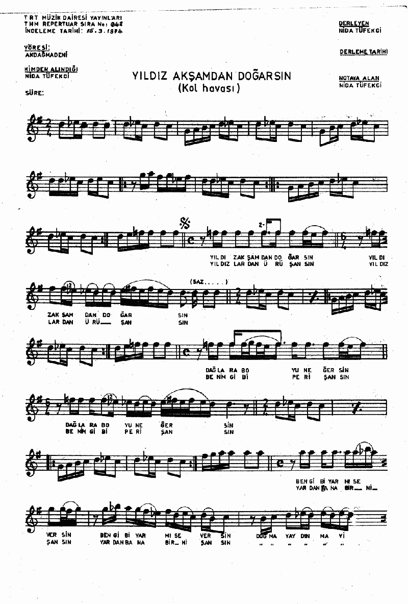 YILDIZ AKŞAMDAN DOĞARSIN