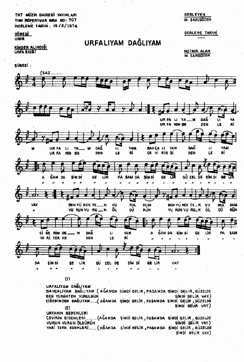 URFA'LIYAM DAĞLIYAM