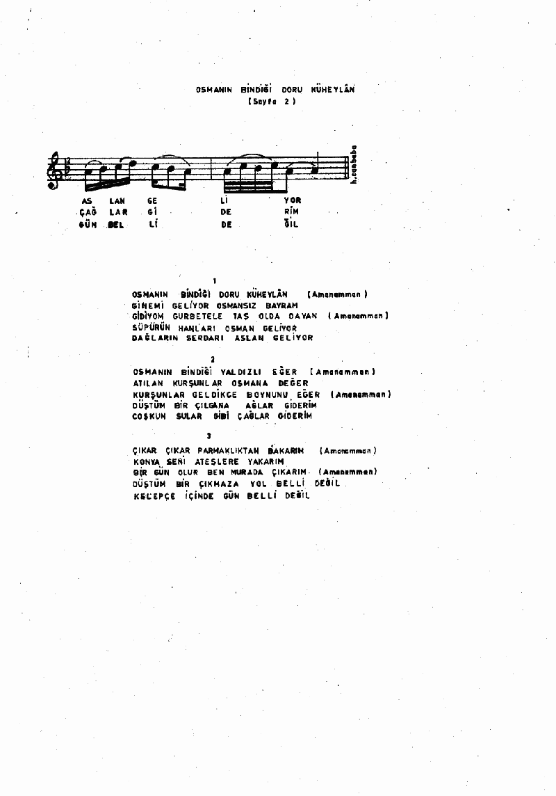 OSMAN'IN BİNDİĞİ DORU KÜHEYLAN