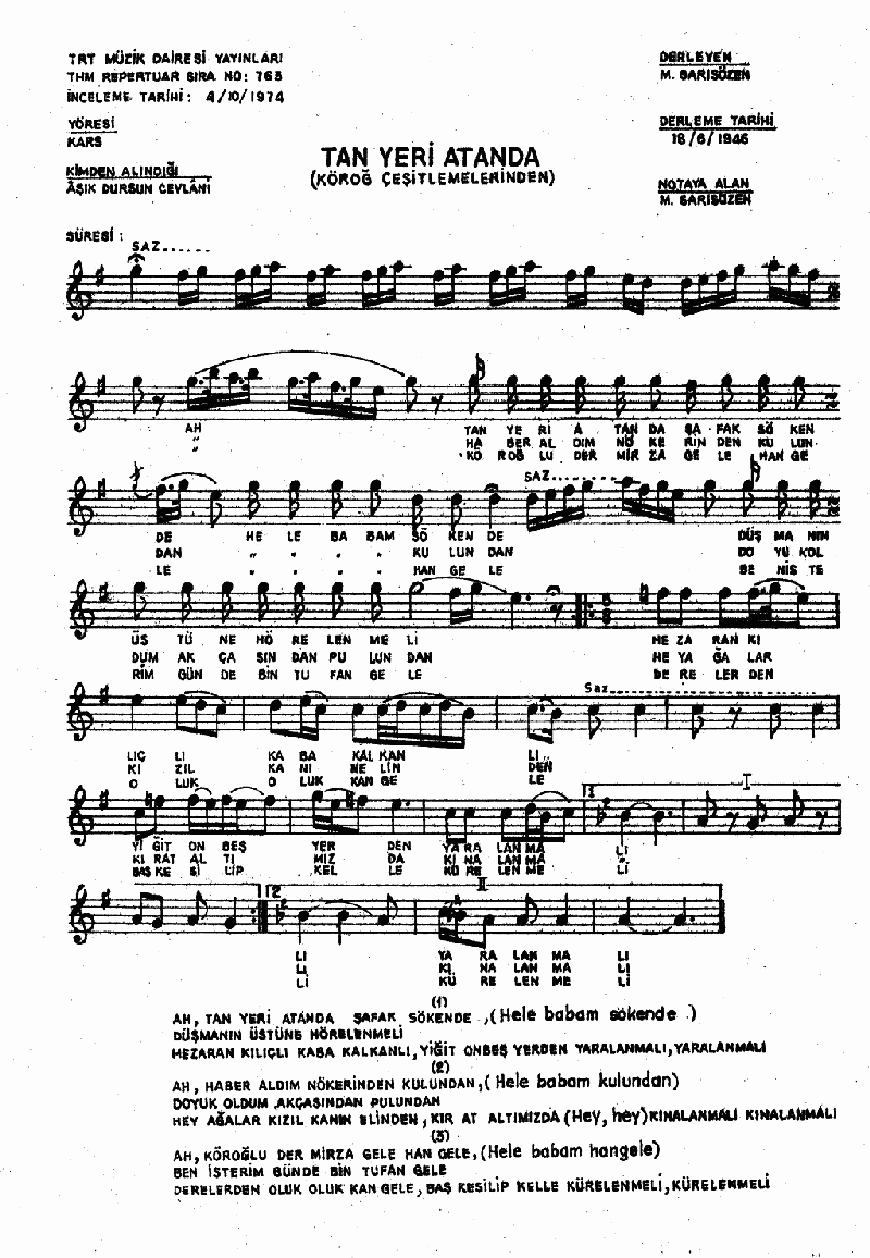 TAN YERİ ATANDA ŞAFAK SÖKENDE