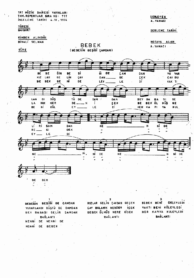 BEBEĞİN BEŞİĞİ ÇAMDAN - II