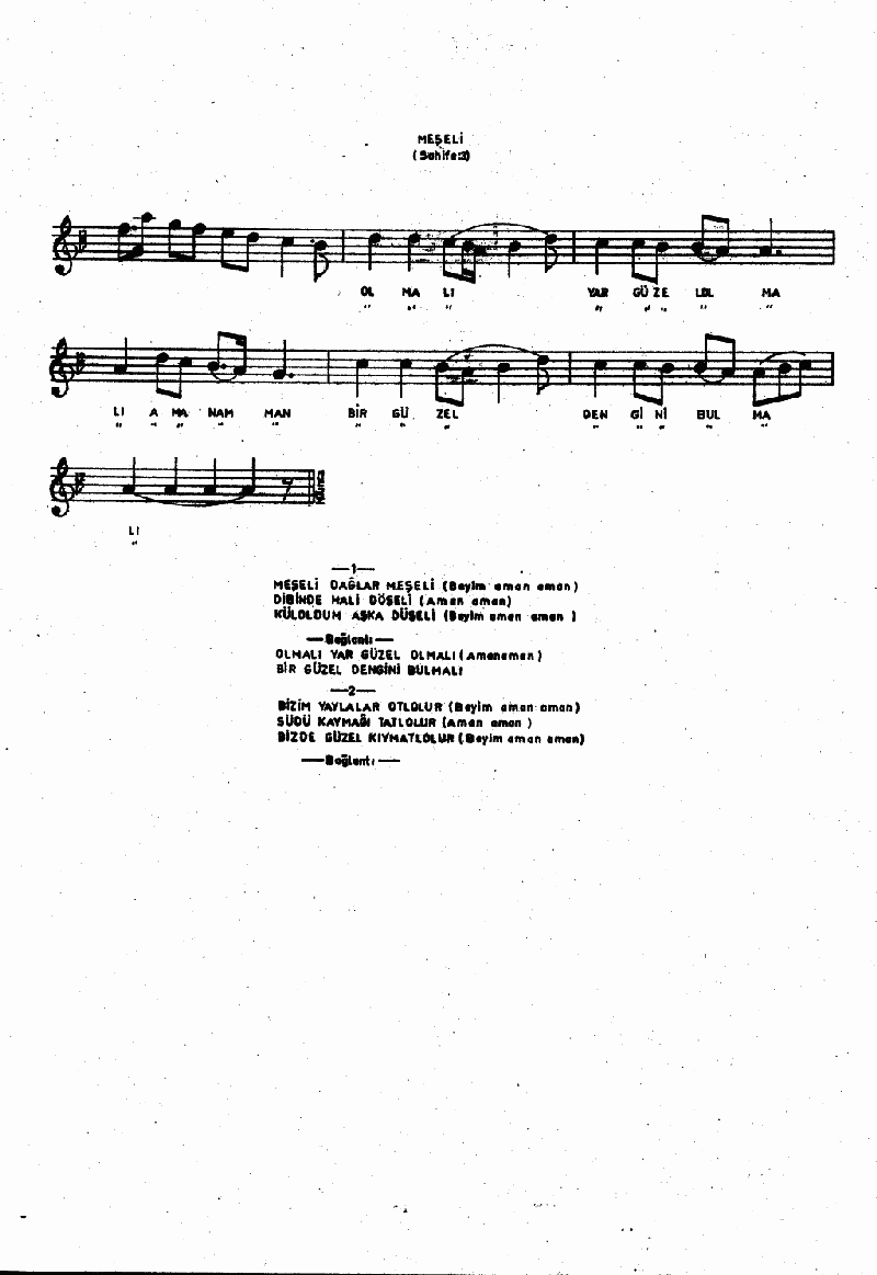 MEŞELİ DAĞLAR MEŞELİ - III