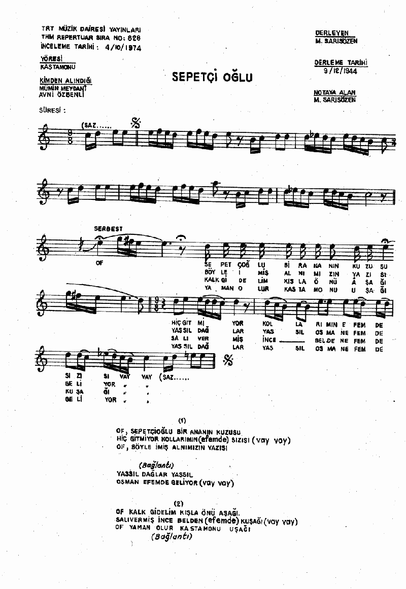 SEPETÇİOĞLU BİR ANANIN KUZUSU