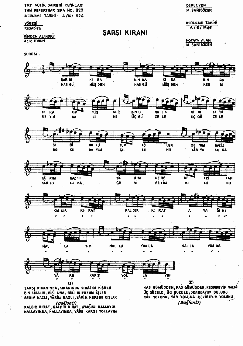 SARSI KIRANINDA KIRATIM KİŞNER