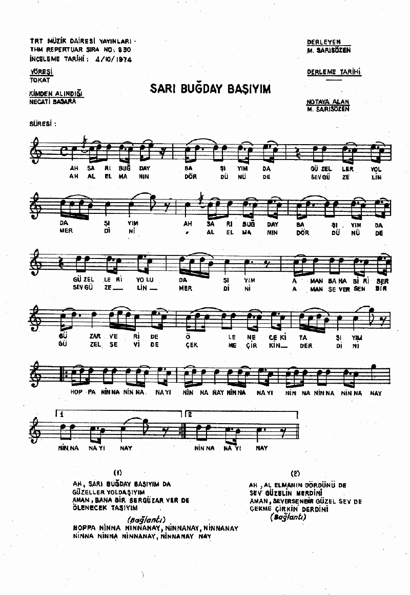 SARI BUĞDAY BAŞIYIM