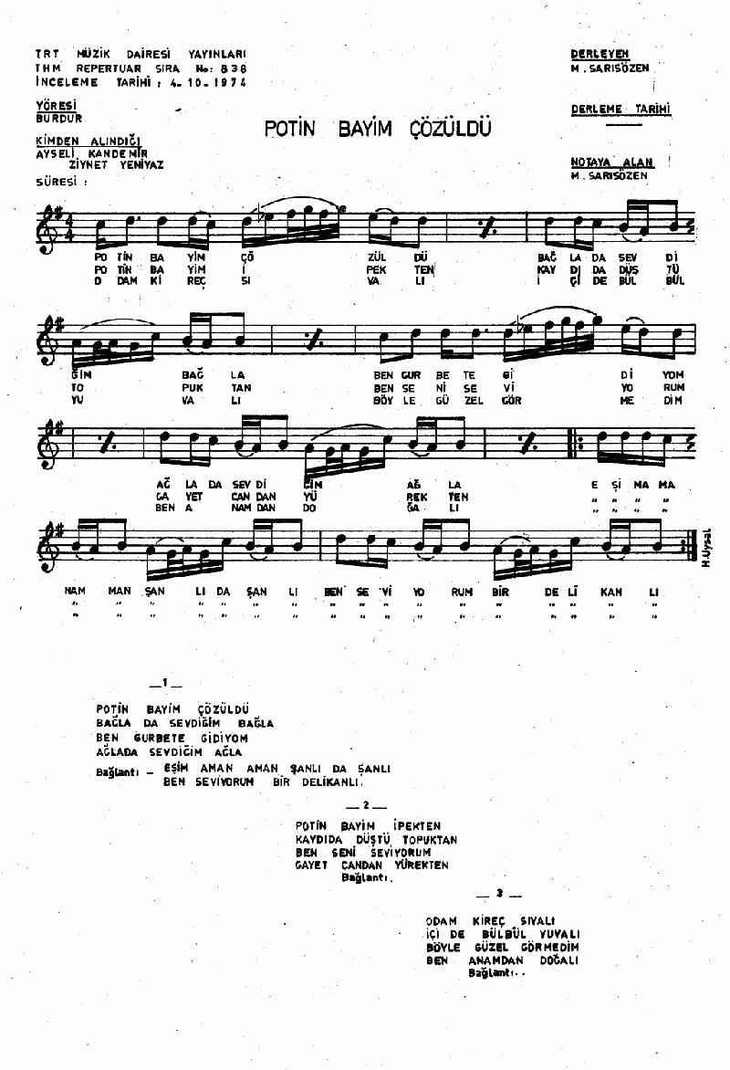 POTİN BAYİM ÇÖZÜLDÜ