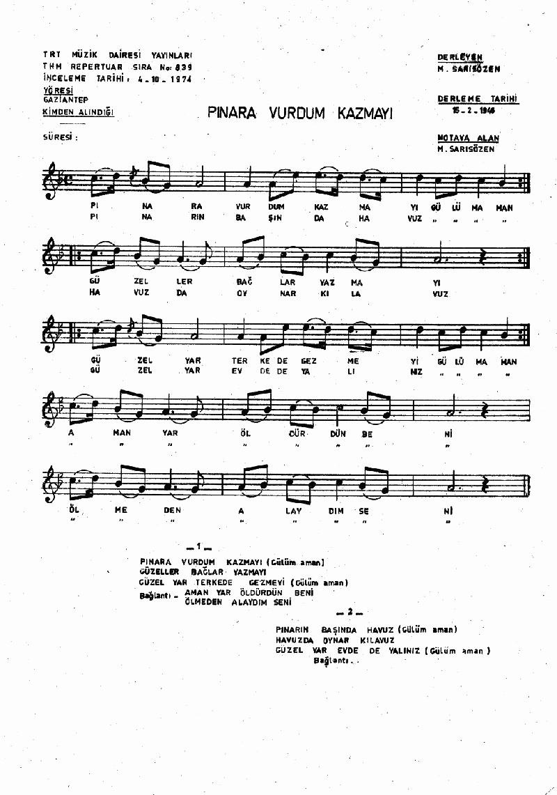 PINARA VURDUM KAZMAYI - II