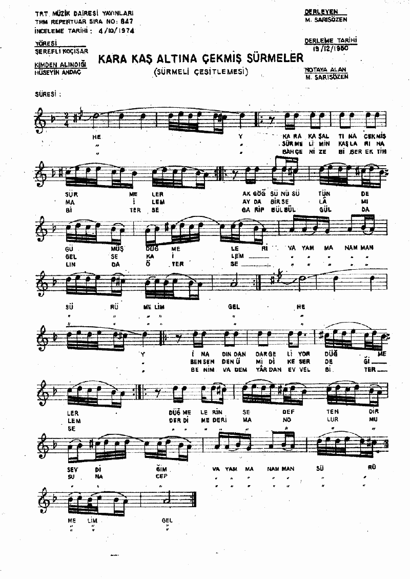 KARA KAŞ ALTINA ÇEKMİŞ SÜRMELER