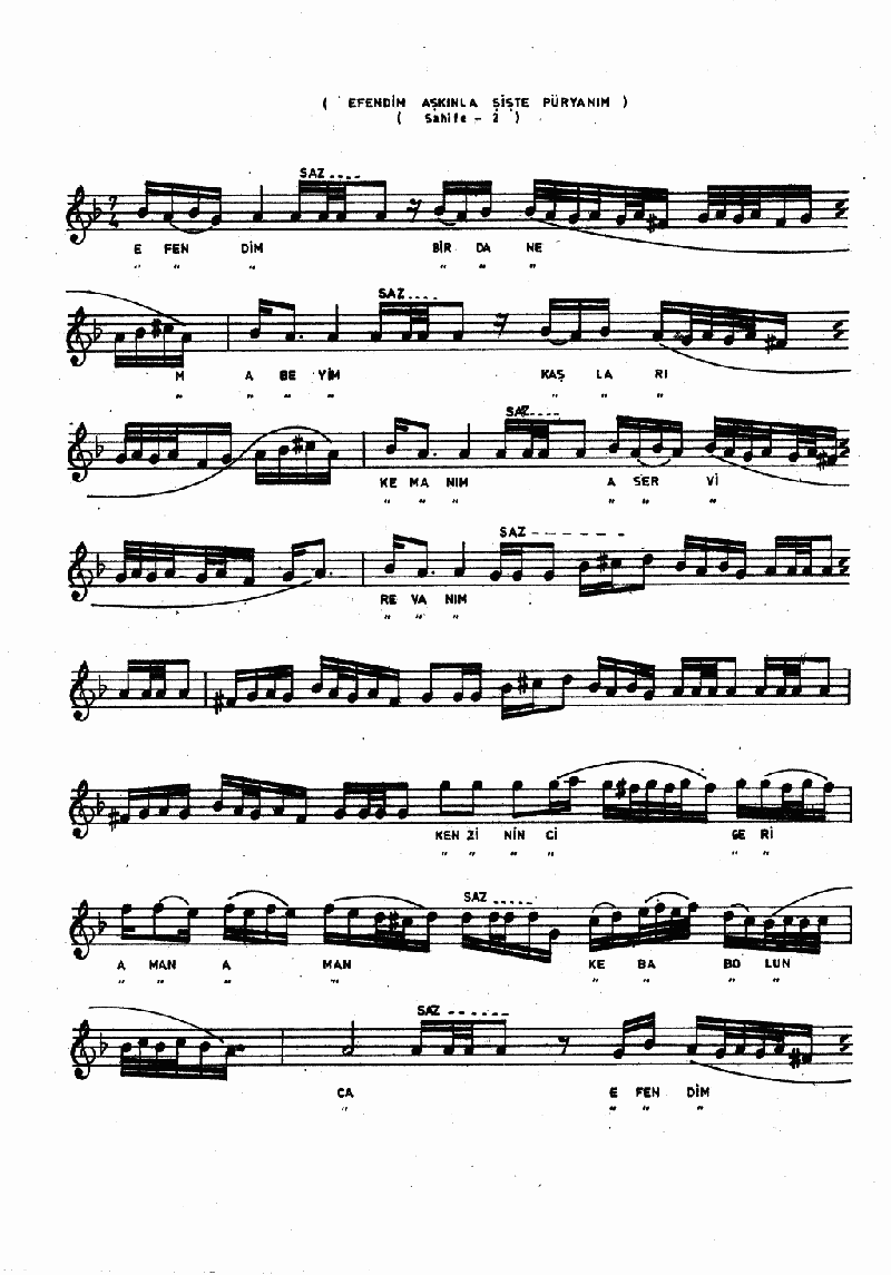 EFENDİM AŞKINLA İŞTE PÜRYANIM