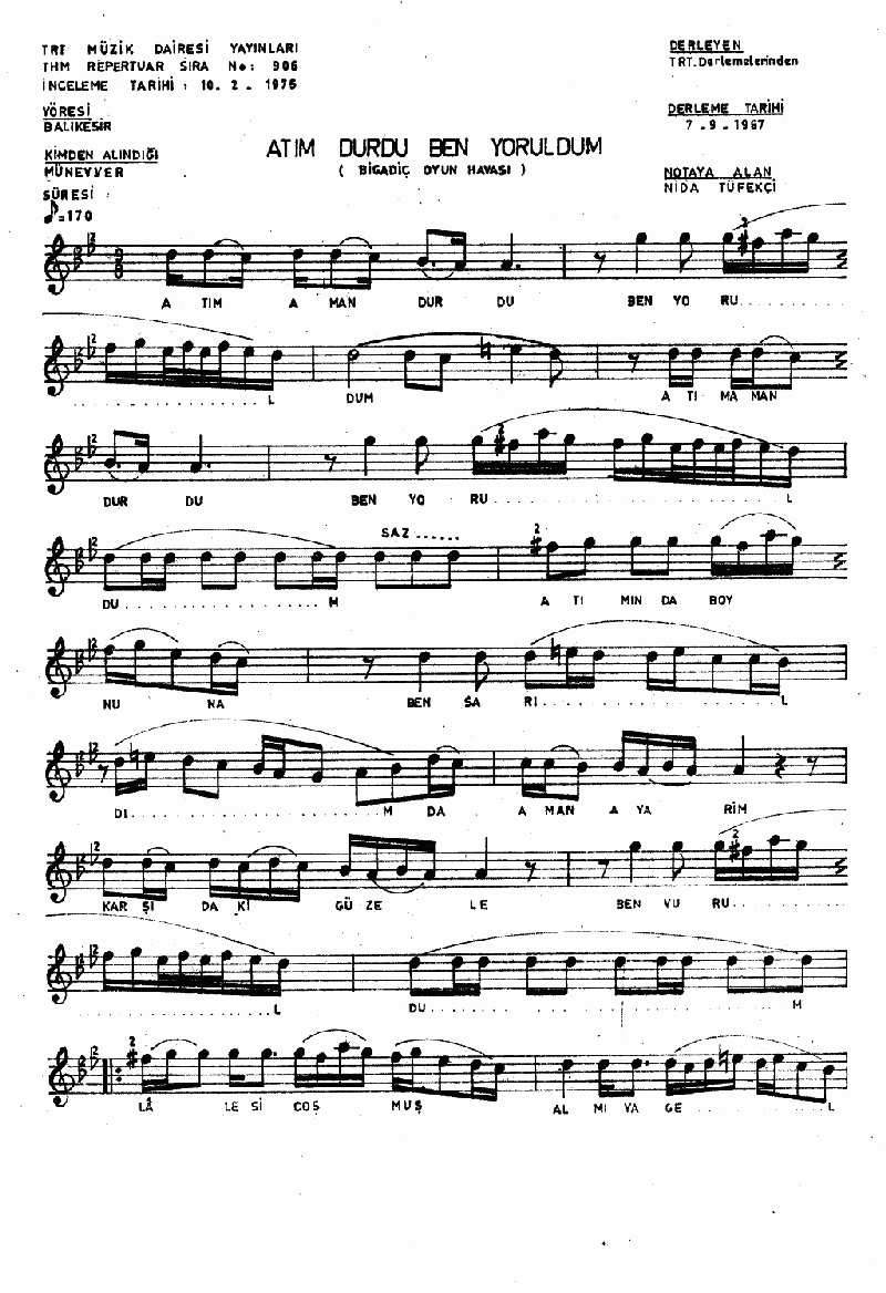 ATIM DURDU BEN YORULDUM