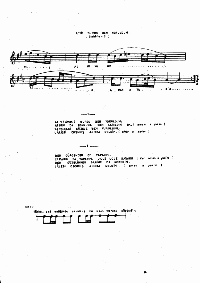 ATIM DURDU BEN YORULDUM