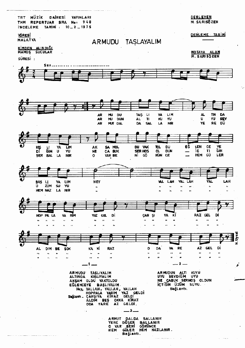 ARMUDU TAŞLAYALIM