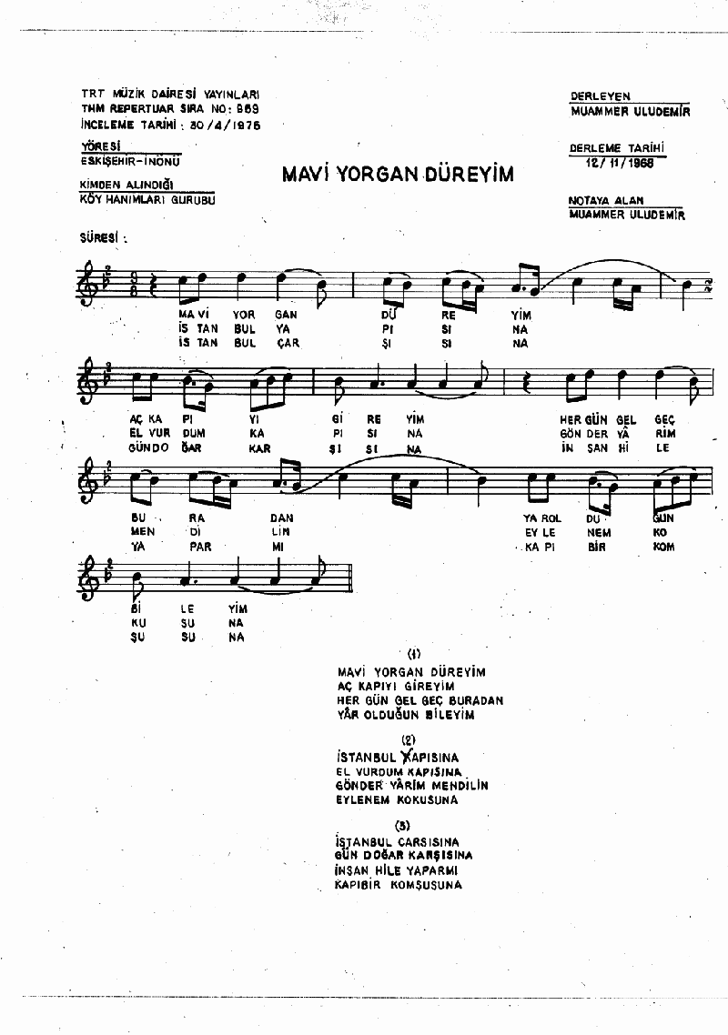 MAVİ YORGAN DÜREYİM