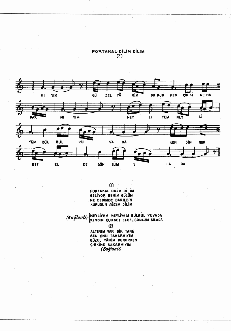 PORTAKAL DİLİM DİLİM - II