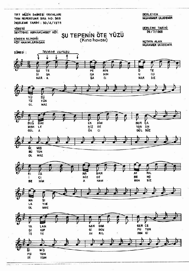 ŞU TEPENİN ÖTE YÜZÜ