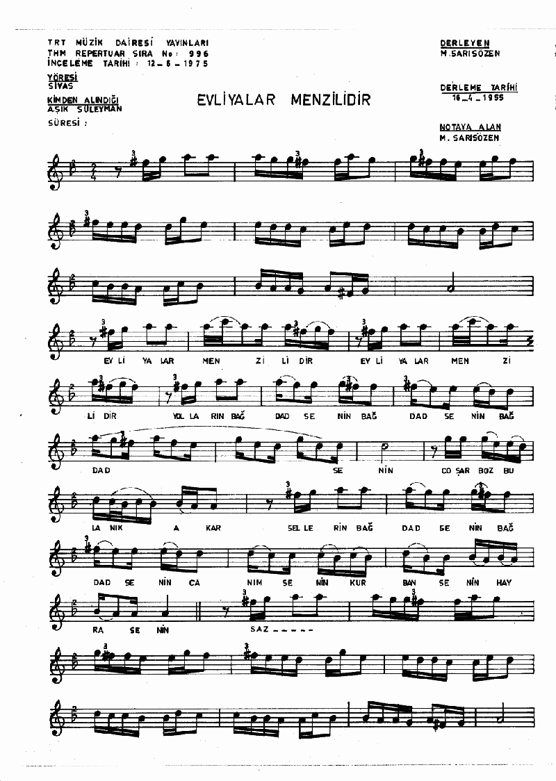 EVLİYALAR MENZİLİDİR