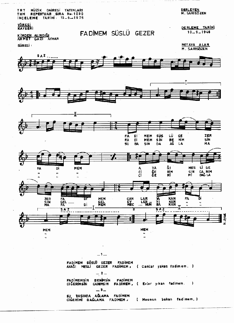 FADİME'M SÜSLÜ GEZER