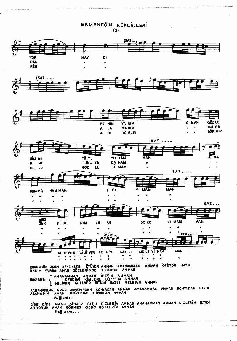 ERMENEĞİN KEKLİKLERİ ÖTÜYOR