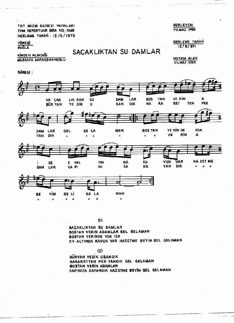 SAÇAKLIKTAN SU DAMLAR