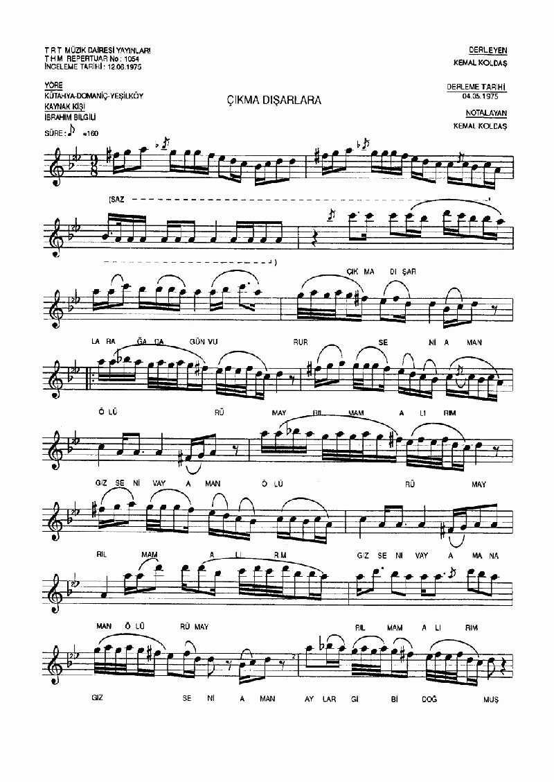 ÇIKMA DIŞARILARA DA GÜN VURUR SENİ