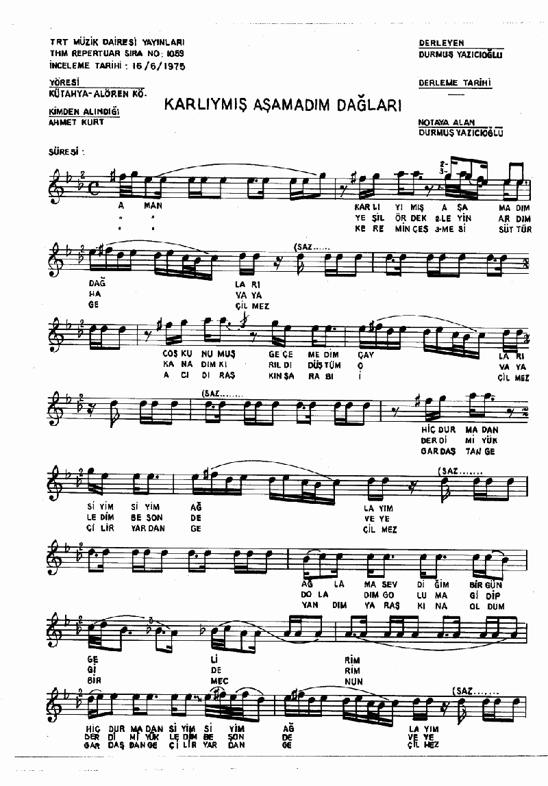 KARLIYMIŞ AŞAMADIM DAĞLARI