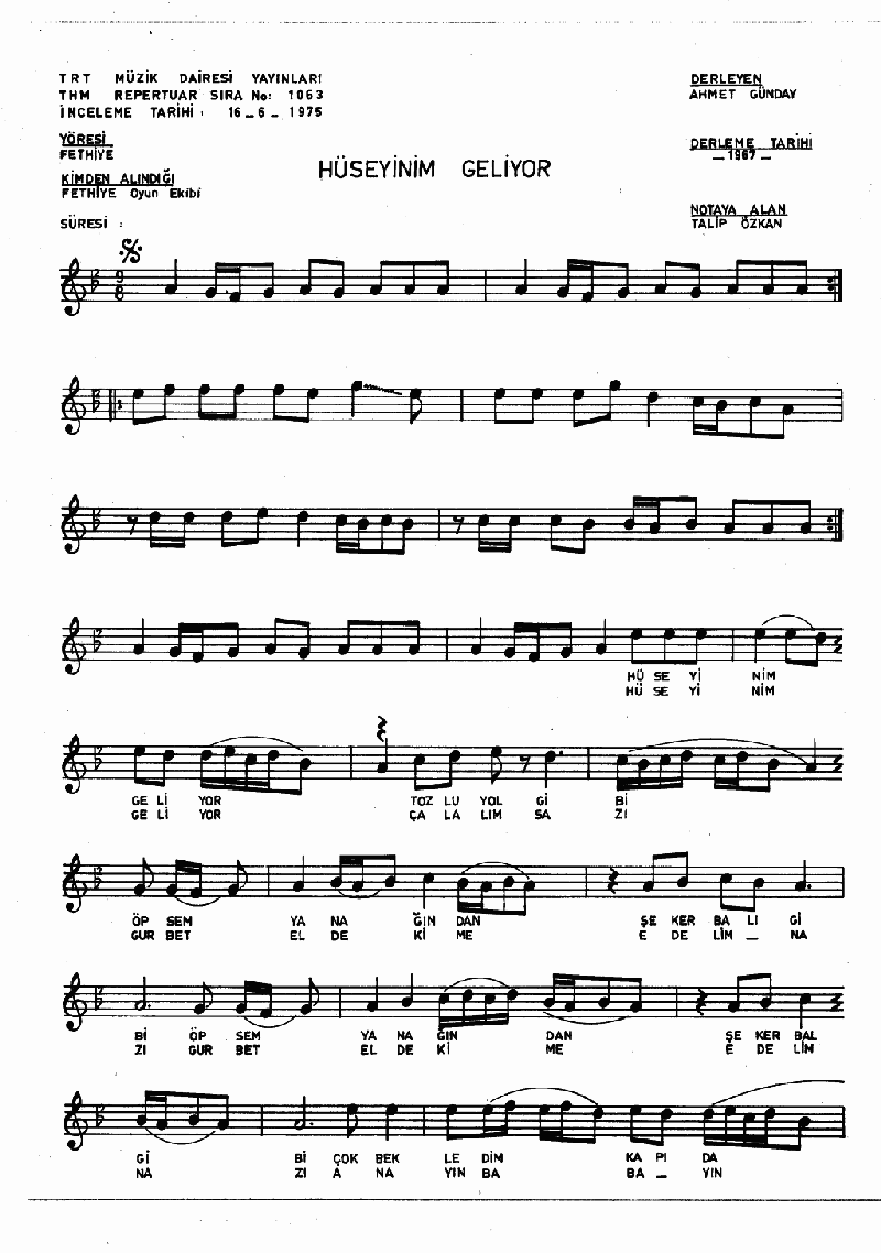 HÜSEYİN'İM GELİYOR TOZLU YOL GİBİ