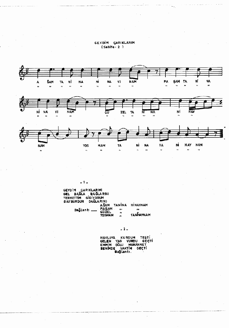 GEYDİM ÇARIKLARIMI