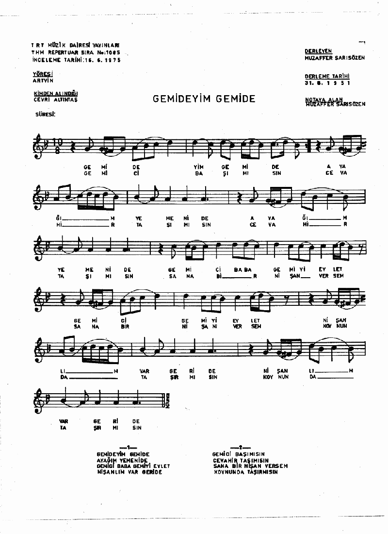 GEMİDEYİM GEMİDE - II