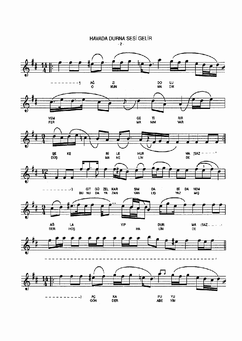 HAVADA DURNA SESİ GELİR GANEDİ GIRMA
