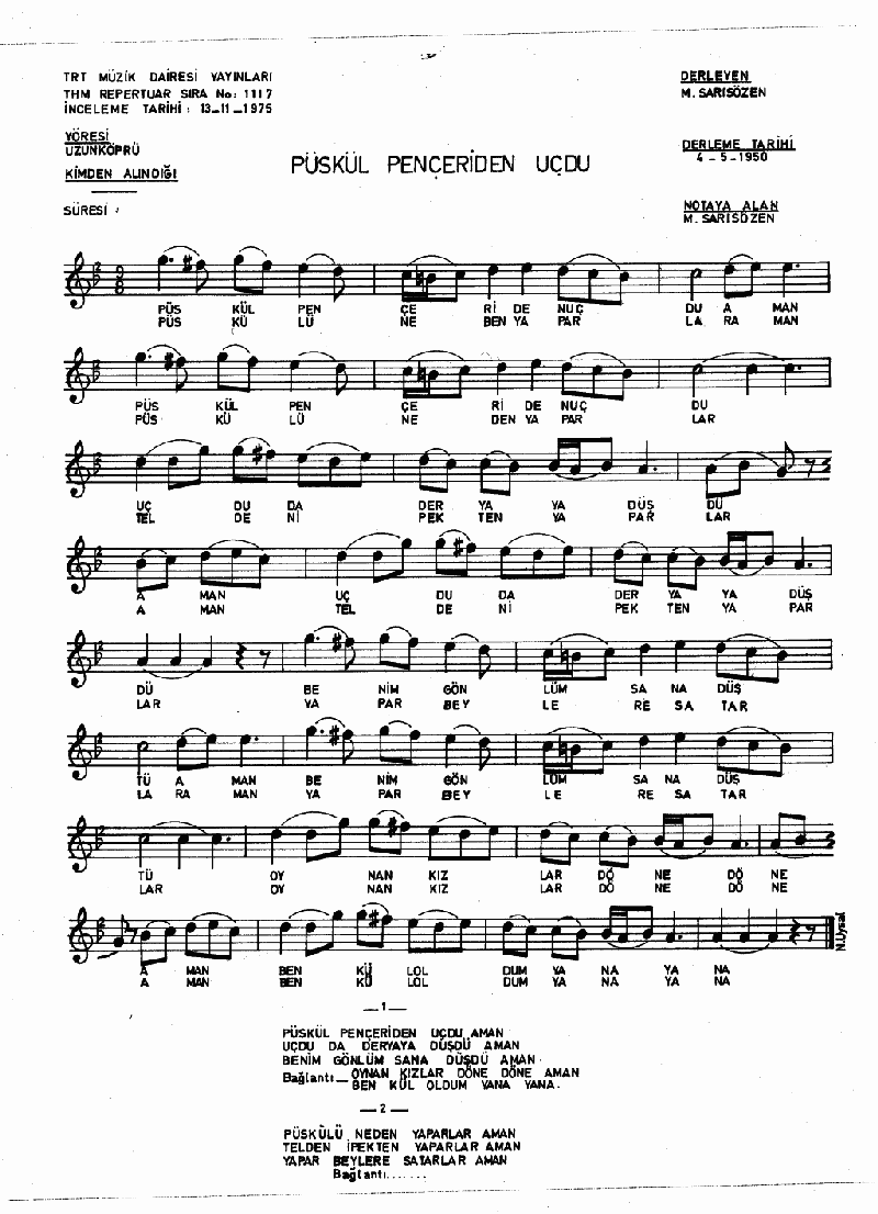 PÜSKÜL PENCİREDEN UÇDU