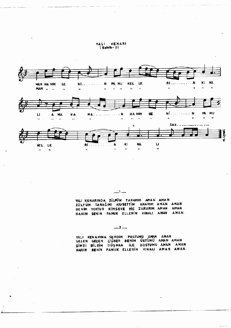 YALI KENARINDA ZÜLFÜM TARARIM