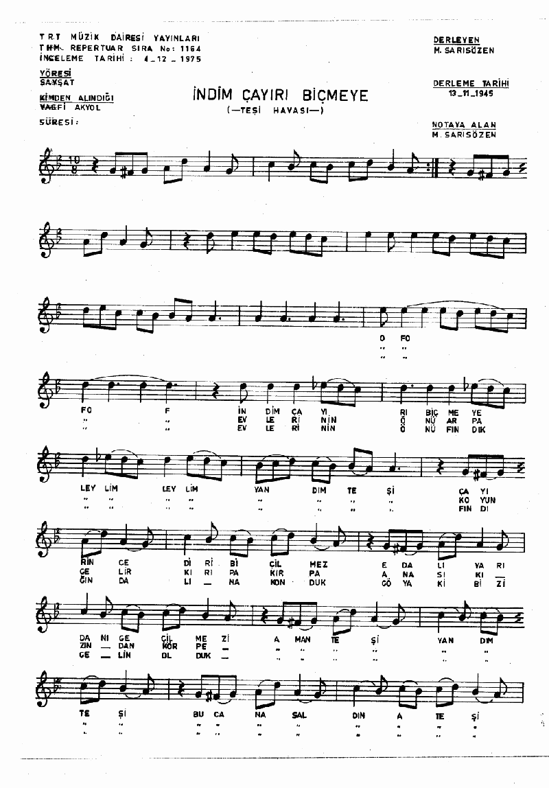 İNDİM ÇAYIRI BİÇMEYE