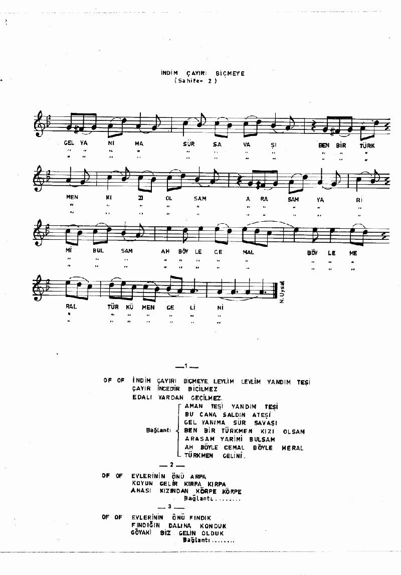 İNDİM ÇAYIRI BİÇMEYE