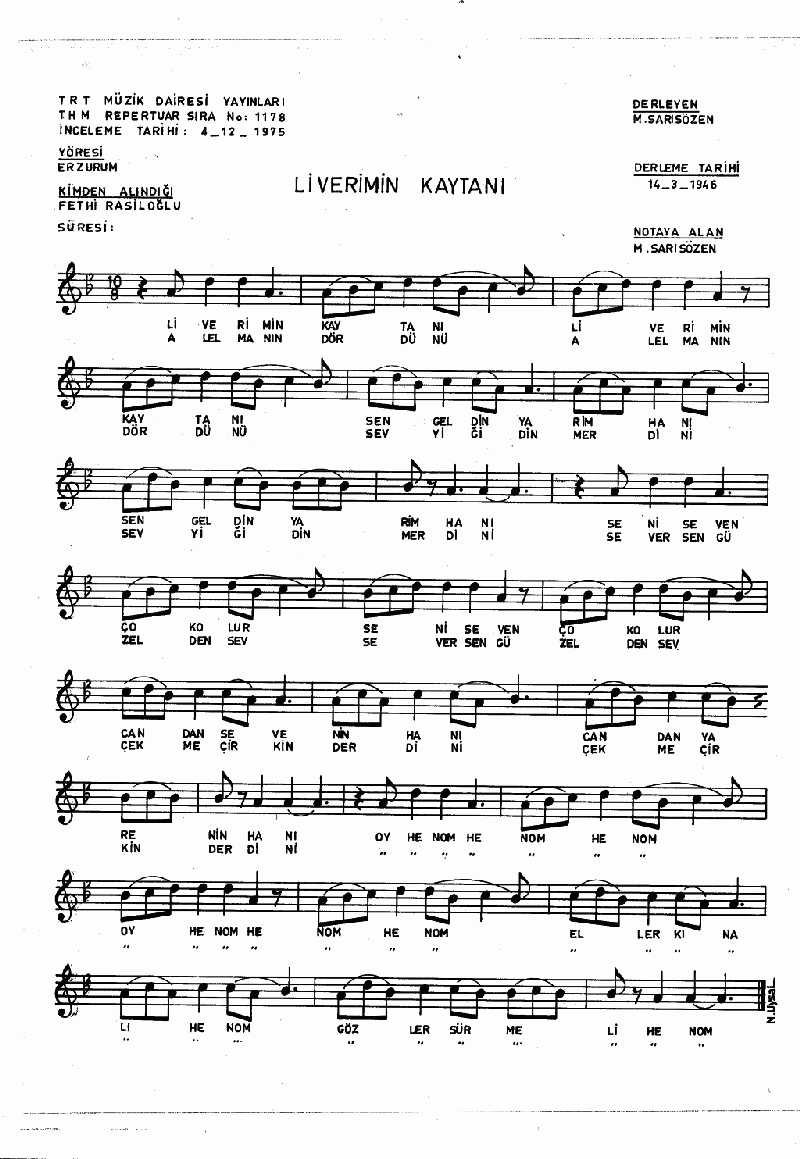 LİVERİMİN KAYTANI