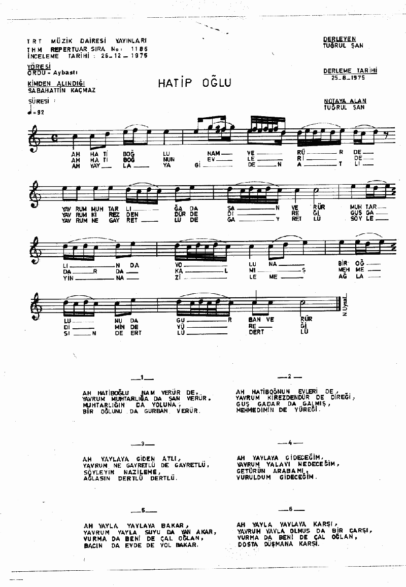 HATİPOĞLU NAM VERÜR