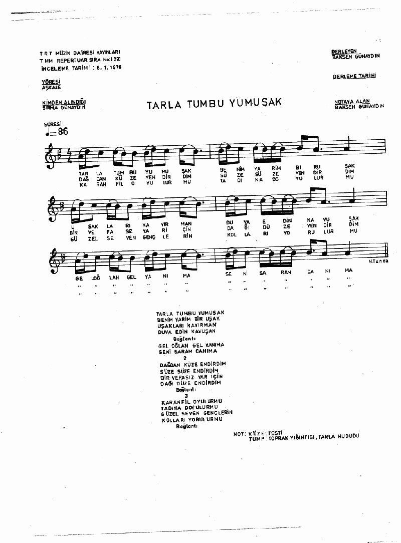 TARLA TUMBU YUMUŞAK