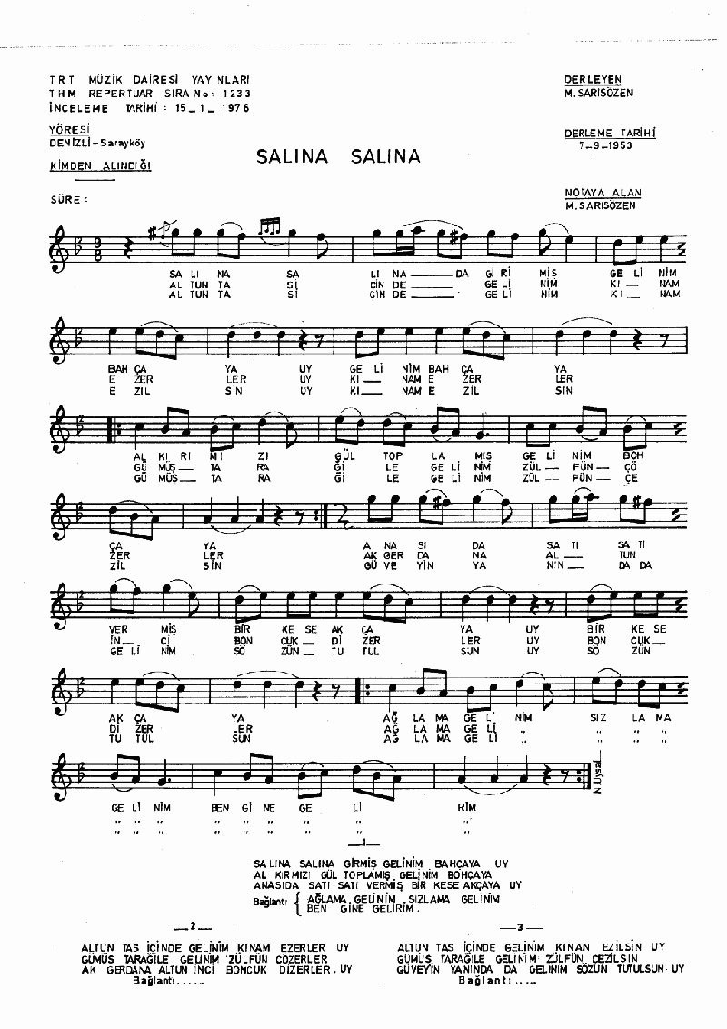 SALINA SALINA GİRMİŞ BAHÇAYA