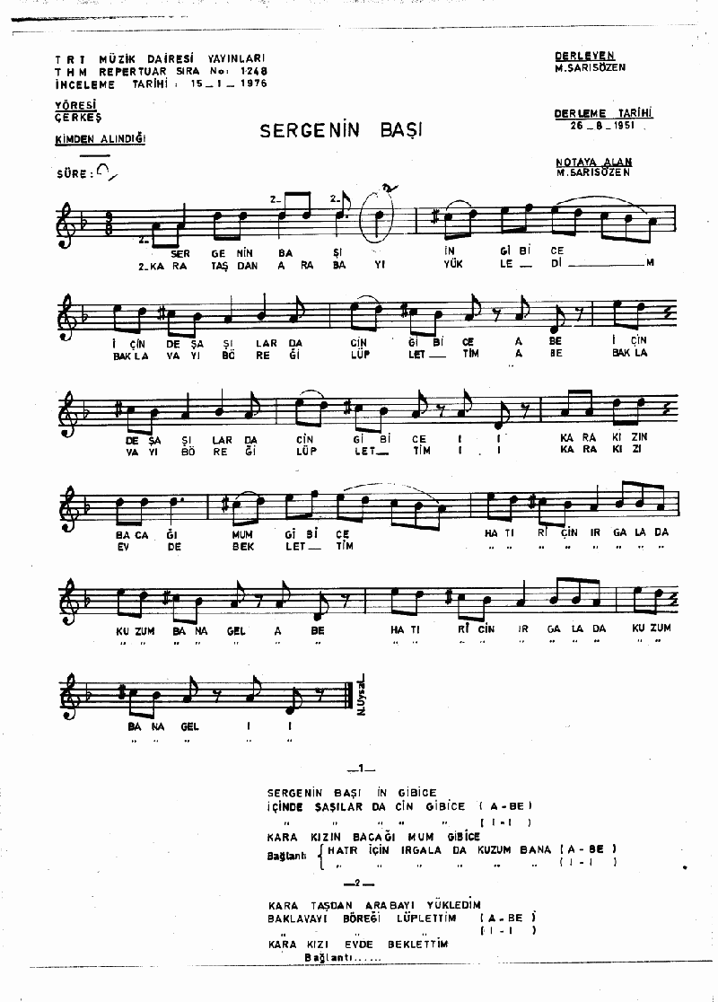 SERGENİN BAŞI İN GİBİCE