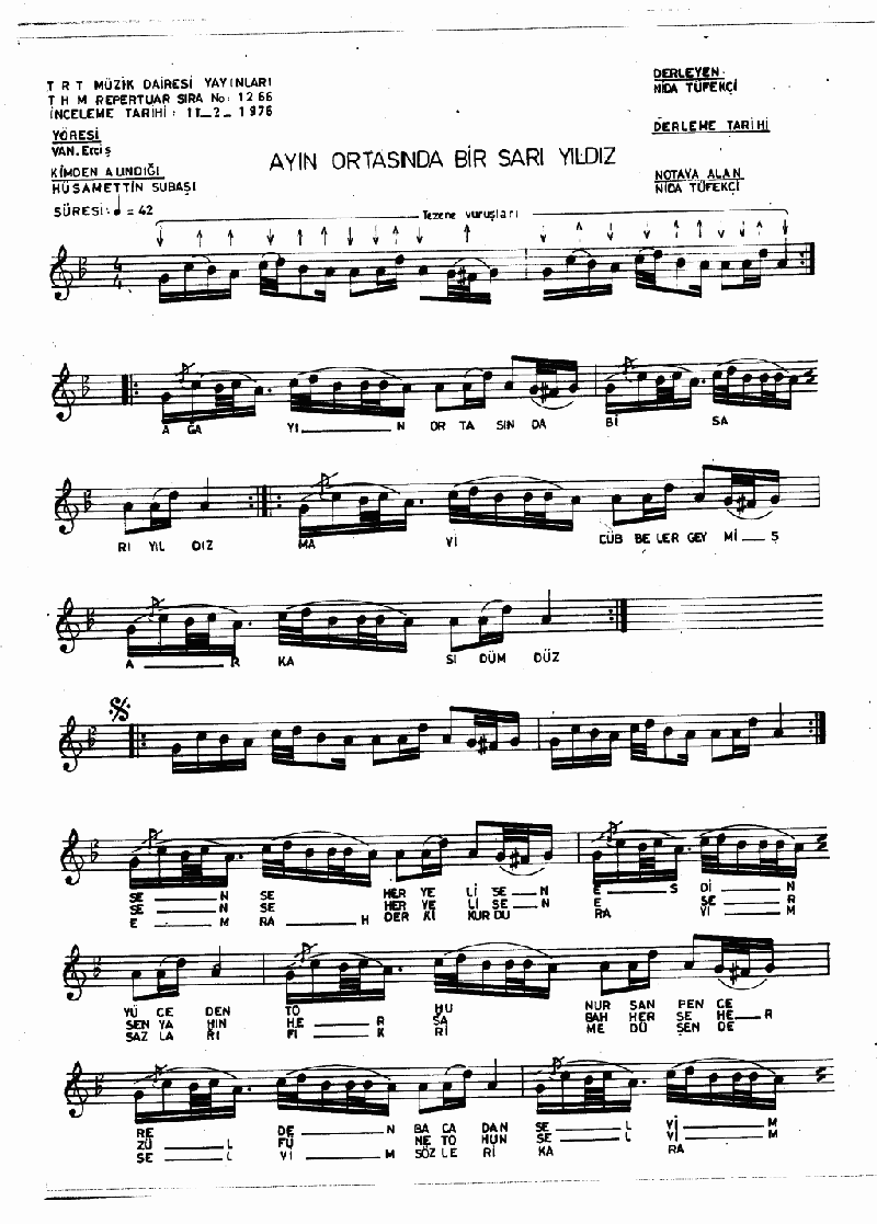 AYIN ORTASINDA BİR SARI YILDIZ