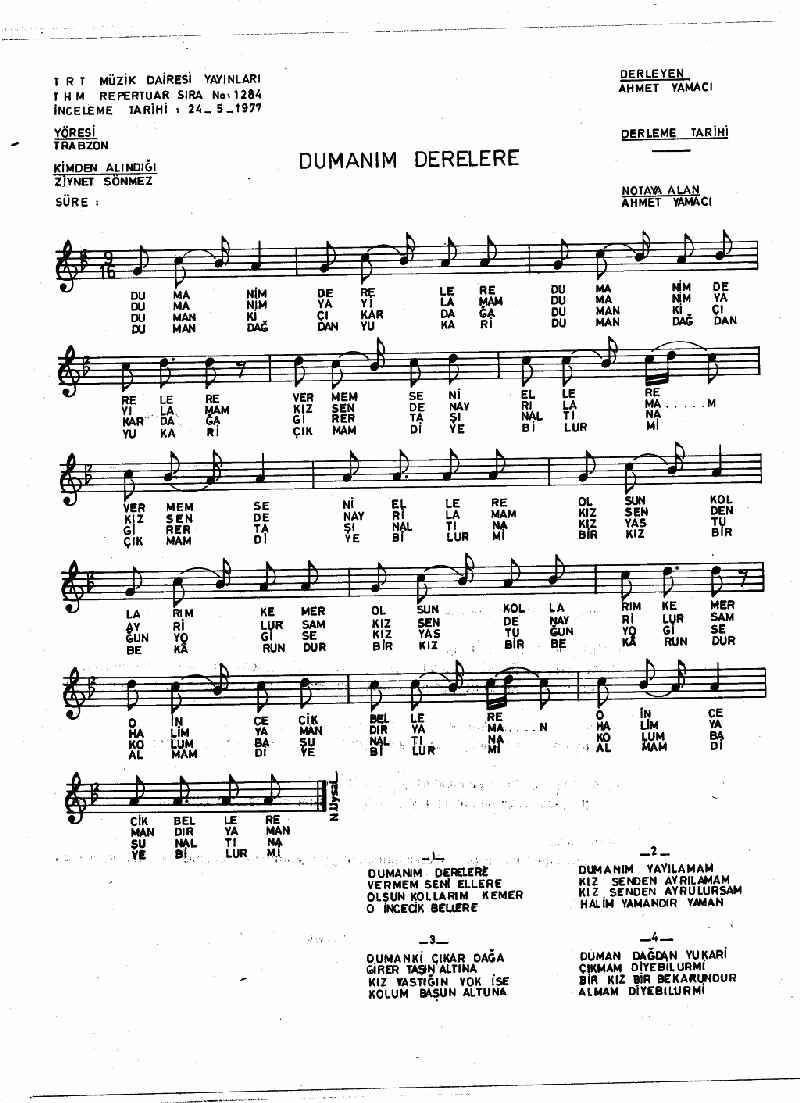 DUMANIM DERELERE - II