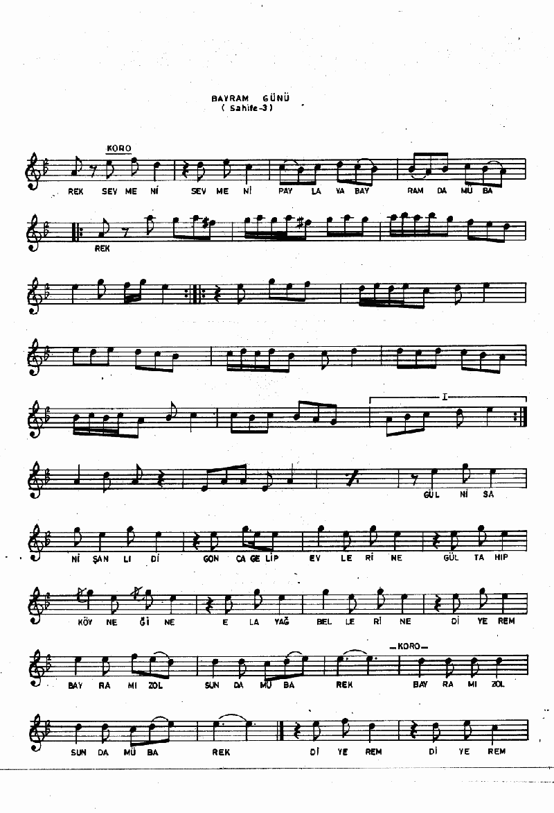 BAYRAM GÜNÜ SAAT TEZDE