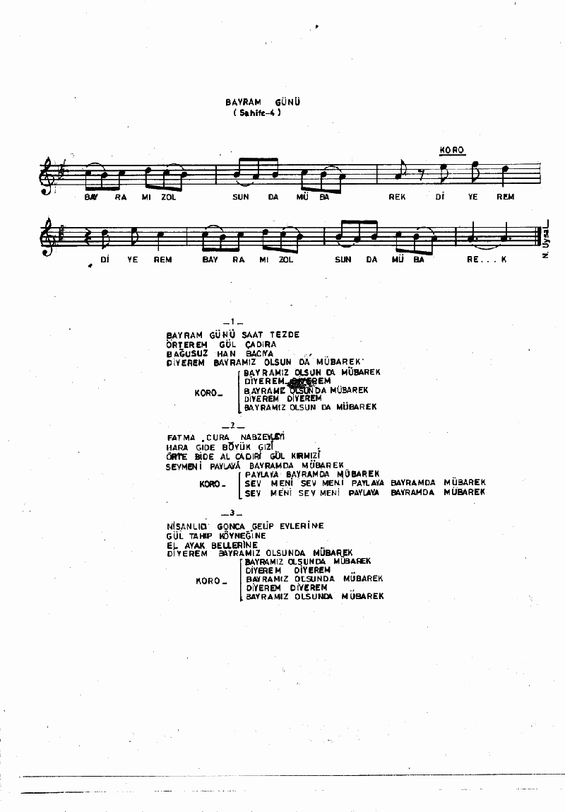 BAYRAM GÜNÜ SAAT TEZDE