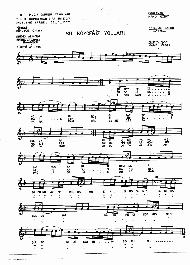 ŞU KÖYCEĞİZ YOLLARI