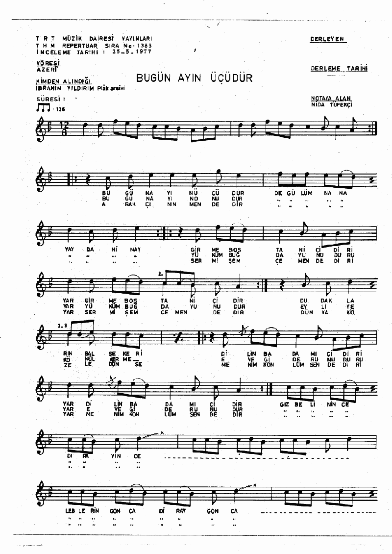 BUGÜN AYIN ÜÇÜDÜR - II